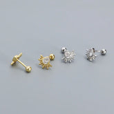 925 Sterling Silver Stud Earrings Charm Jewelry - Water Drop-shaped - YH0441 - Touchy Style