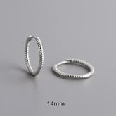 925 Sterling Silver Twist Hoop Earrings Charm Jewelry - Round Circle - MD372 - Touchy Style