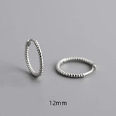 925 Sterling Silver Twist Hoop Earrings Charm Jewelry - Round Circle - MD372 - Touchy Style