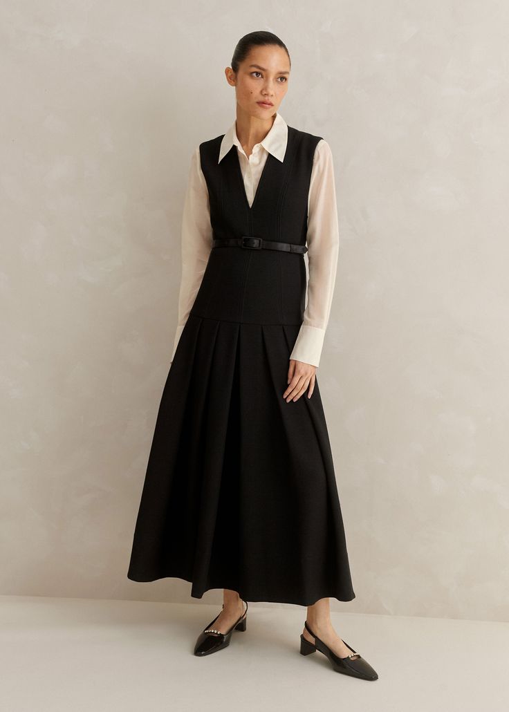 A formal dress with closed toe shoes - casual - Touchy Style