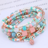 Charm Jewelry Set Beaded Charm Bracelets Set For Women Simple Coins Multilayer Bracelet Bohemian Jewelry 2021 - Touchy Style .