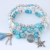 Charm Jewelry Set Beaded Charm Bracelets Set For Women Simple Coins Multilayer Bracelet Bohemian Jewelry 2021 - Touchy Style .