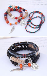 Charm Jewelry Set Beaded Charm Bracelets Set For Women Simple Coins Multilayer Bracelet Bohemian Jewelry 2021 - Touchy Style.