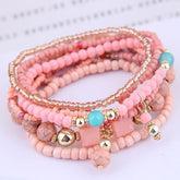 Charm Jewelry Set Beaded Charm Bracelets Set For Women Simple Coins Multilayer Bracelet Bohemian Jewelry 2021 - Touchy Style.