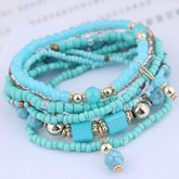 Charm Jewelry Set Beaded Charm Bracelets Set For Women Simple Coins Multilayer Bracelet Bohemian Jewelry 2021 - Touchy Style.