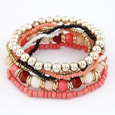 Charm Jewelry Set Beaded Charm Bracelets Set For Women Simple Coins Multilayer Bracelet Bohemian Jewelry 2021 - Touchy Style.