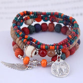 Charm Jewelry Set Beaded Charm Bracelets Set For Women Simple Coins Multilayer Bracelet Bohemian Jewelry 2021 - Touchy Style.