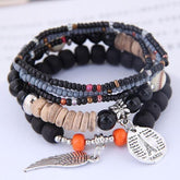 Charm Jewelry Set Beaded Charm Bracelets Set For Women Simple Coins Multilayer Bracelet Bohemian Jewelry 2021 - Touchy Style.