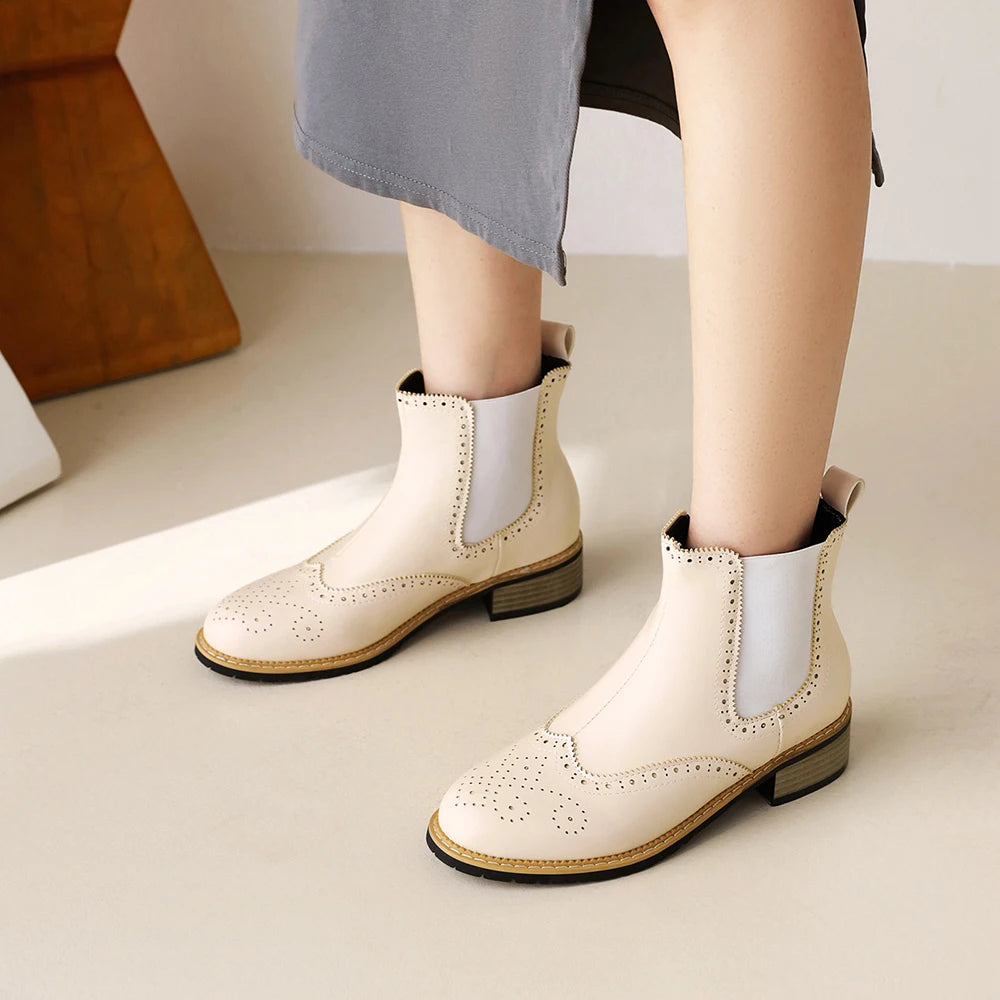 Thick Heel Fashion Ankle Boots Women&