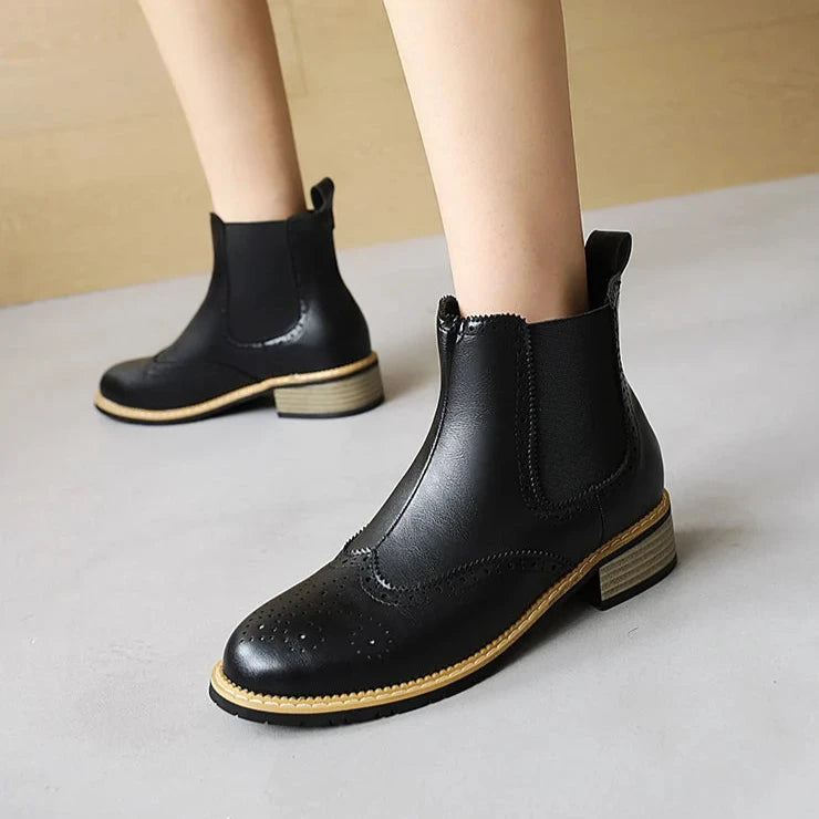 Thick Heel Fashion Ankle Boots Women&