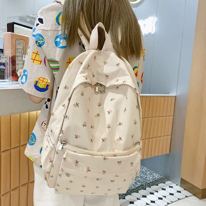 TSB64 Cool Backpacks - Cute Casual Floral Prints - School, College Bags For Women