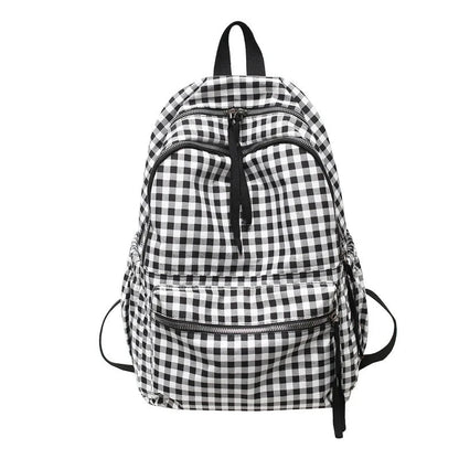 Fashion College School Cool Backpacks for Women Plaid Pattern GCBRA38