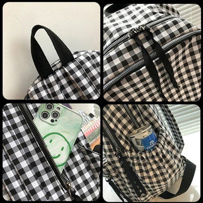 Fashion College School Cool Backpacks for Women Plaid Pattern GCBRA38