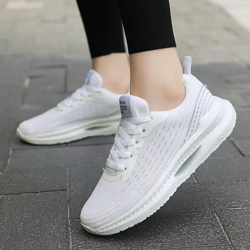 Walking White Breathable Sneakers Women&