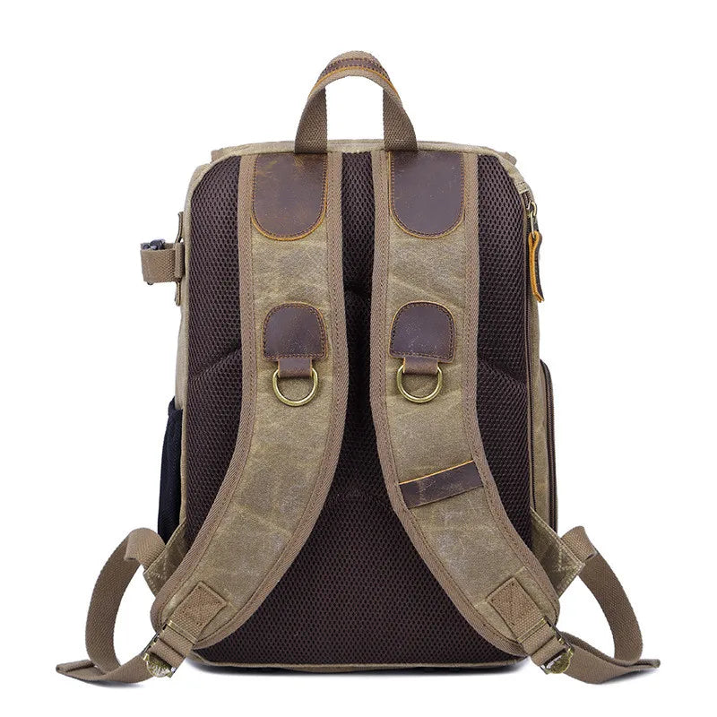 Cool Backpacks - Canvas Leather Rucksacks - Multifunction Fashion - CB001