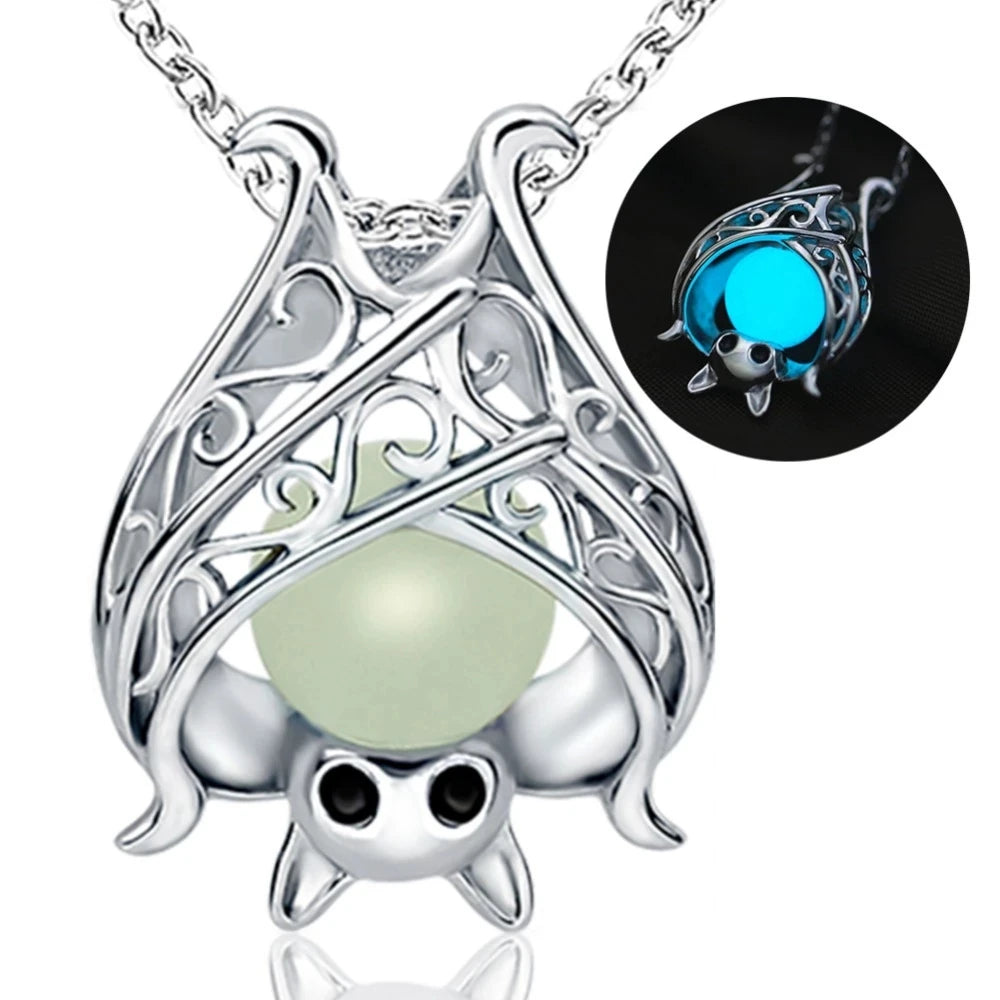 Bat Pearl Pendant Charm Jewelry - JOS0340 - Without Chain