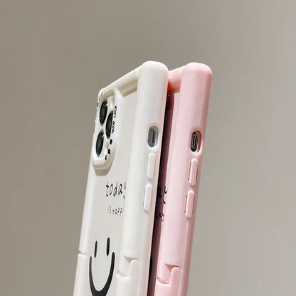 Cute Phone Cases - Lucky Happy Smile Holder Stand Case for iPhone 15/14/13/12 Pro Max - TSP292