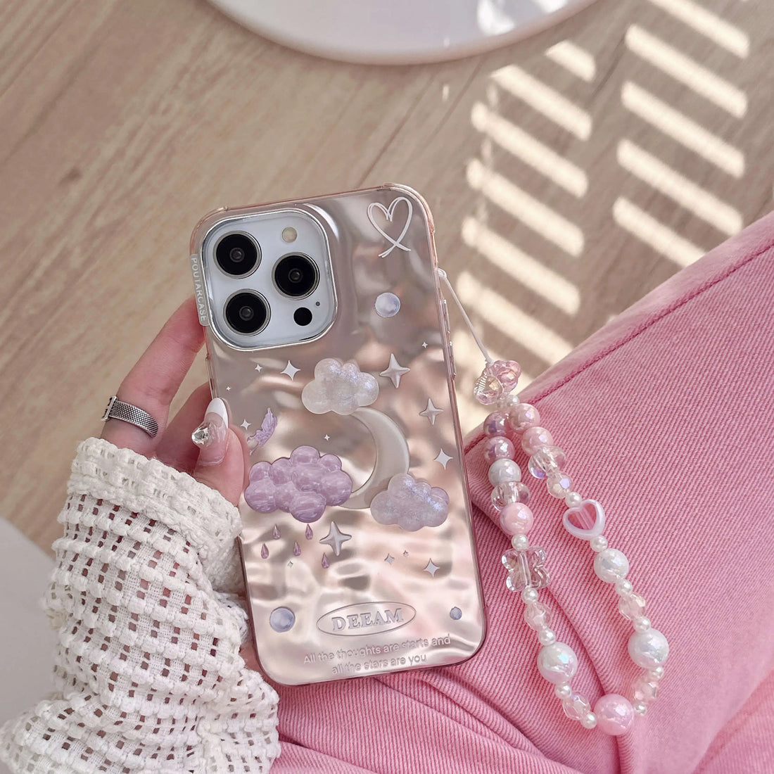 Cute Phone Cases For iPhone 11, 12, 13, 14 Pro Max, and 15 - Dreamy Stars and Clouds - TSP56