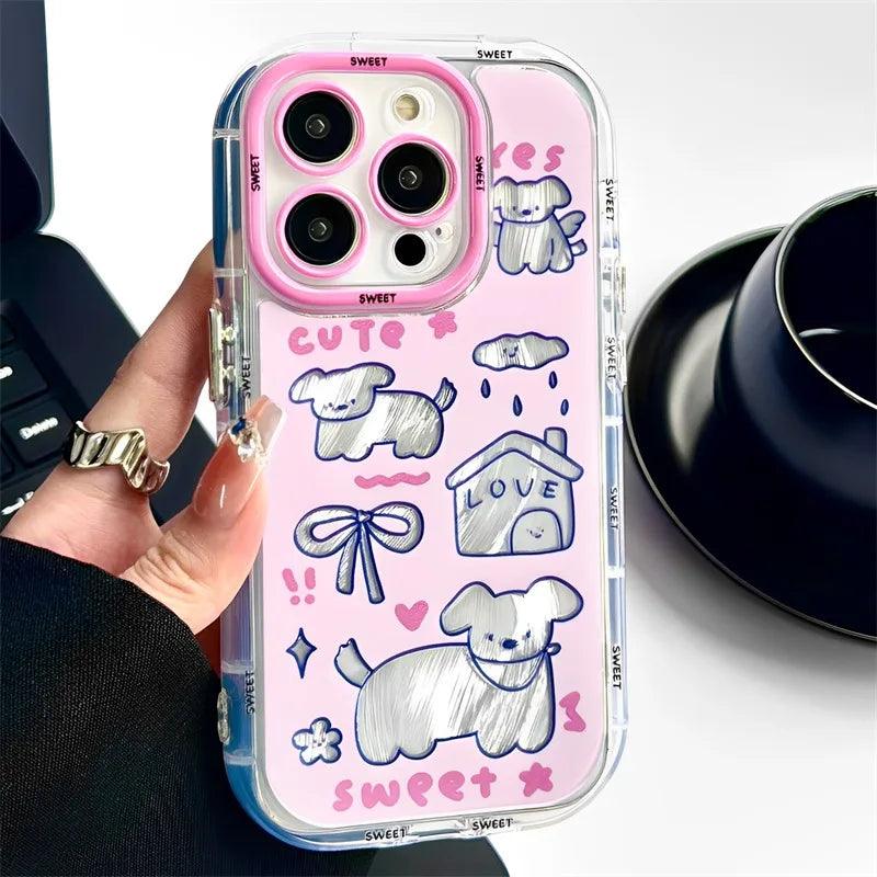 Cute Phone Cases For iPhone 15 Pro Max, 14, 13, 12, and 11 - Sweet Dog - Soft Cover - TSP283