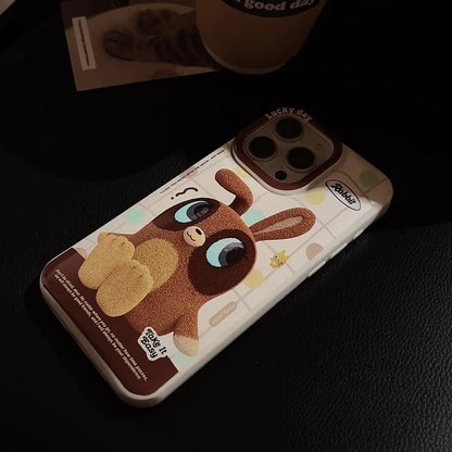 Cute Phone Cases For iPhone 16, 15, 14, 13, 12, 11 Pro Max, Xr, 16 Plus - Funny Bee Bunny Rabbit Cartoon Cover - IC6530