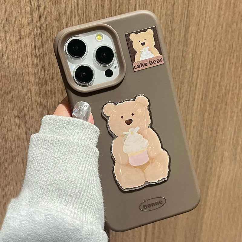 Cute Phone Cases For iPhone 12, 13, 14, 15, 16 Pro Max, 16 Plus - Cartoon Penguin Bear - Soft TPU Cover - PC1010 - Touchy Style