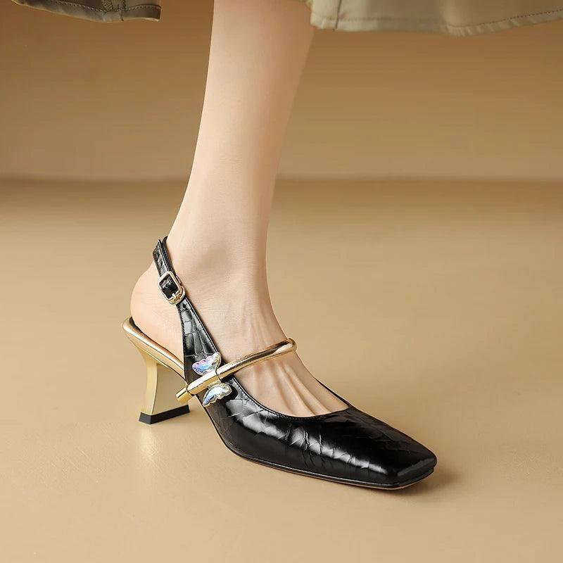 Leather High Heel Sandals - TSS102 Women&