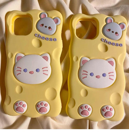 Cute Phone Cases For iPhone 11, 12, 13, 14, 14 Plus, or Pro Max - 3D Cartoon - Silicone Soft Cover - TSP250