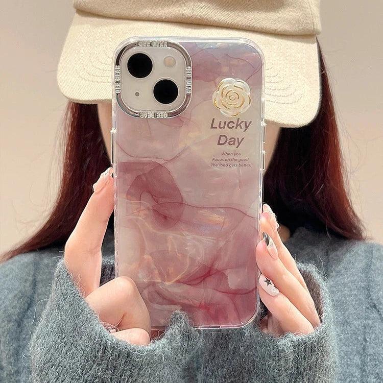 Cute Phone Cases For iPhone 15 Pro Max, 14, 13, 11, or 12 - Glitter Laser, Shiny Floral, Marble Pattern - TSP260