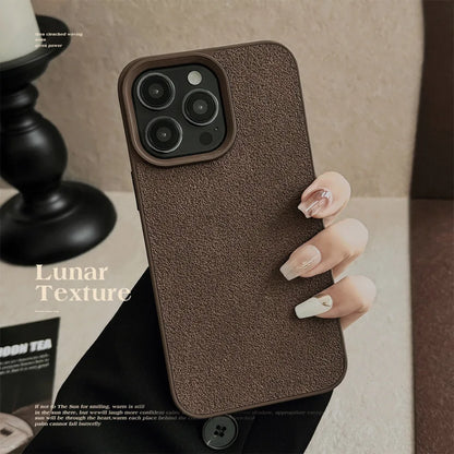 Cute Phone Cases For iPhone 16, 15, 14, 13, 12, 11 Pro Max, 16 Plus - Retro Chocolate Pattern - Luxury leather Cover - C3220