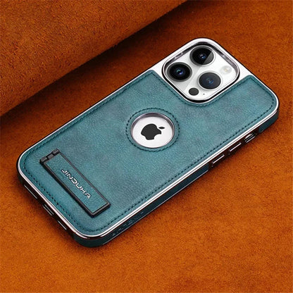 TSP70 Cute Phone Cases For iPhone 16, 14 Pro Max, 13, 12, and 15 - With Invisible Kickstand - Leather Cover