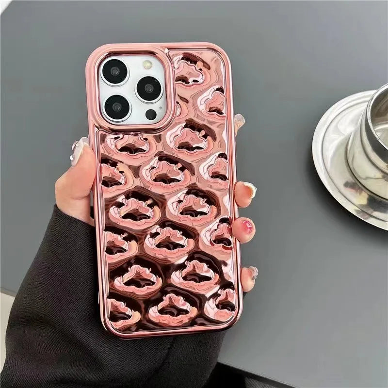 TSP51 Cute Phone Cases For iPhone 15 Pro Max, 14, 13, 11, 12, XR, X, XS Max, 7, 8 Plus, and SE - 3D Clouds Glossy Cover