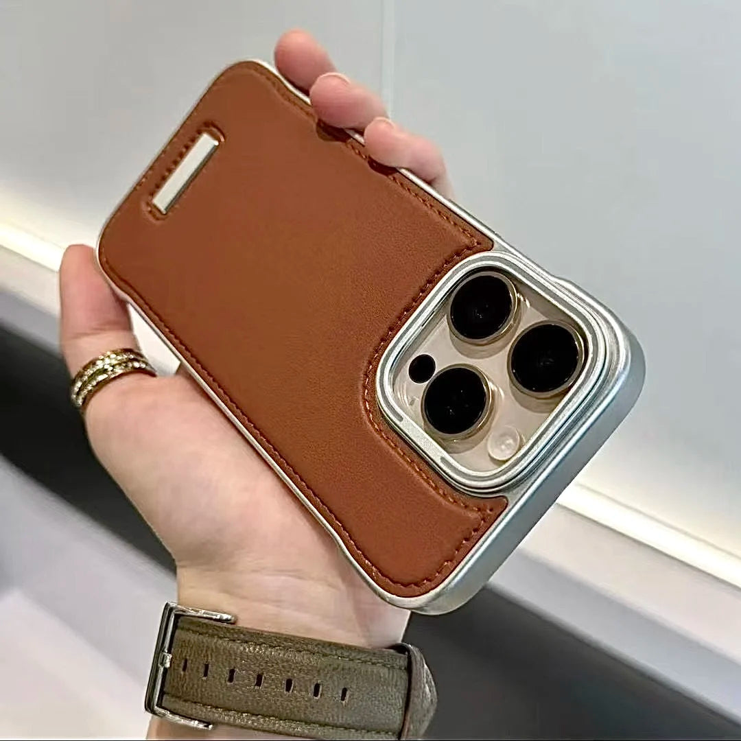 Cute Leather Phone Cases for iPhone 12, 13, 14, 15, 16 Pro Max | Fashion No Borders Design - PC08