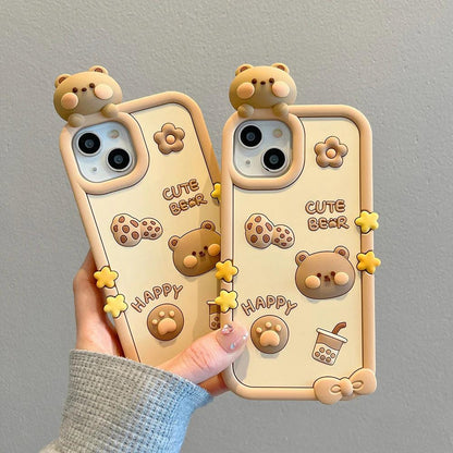 Cute Phone Cases For iPhone 11, 12, 13, 14, 14 Plus, or Pro Max - 3D Cartoon - Silicone Soft Cover - TSP250