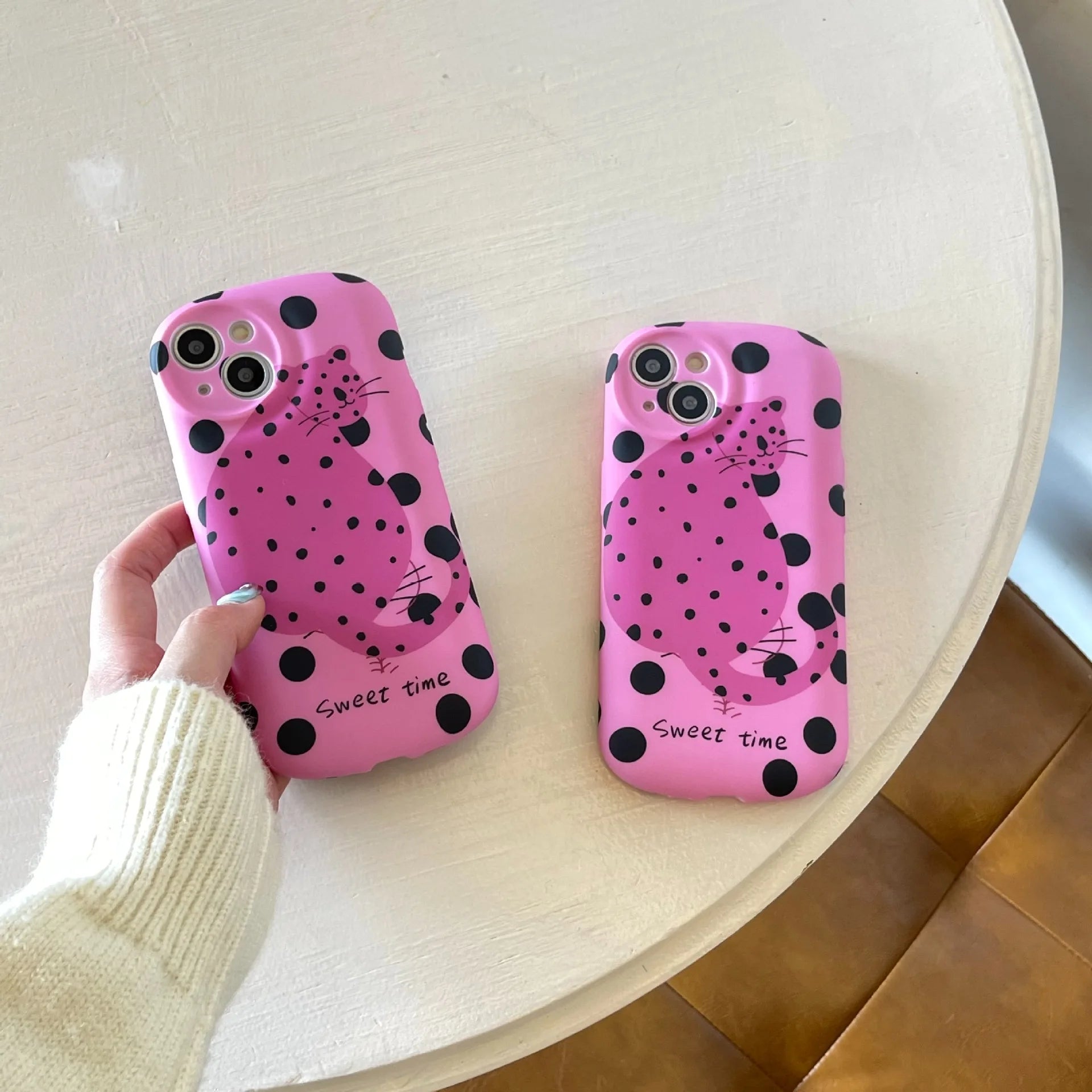 Cute Phone Cases For iPhone 15, 14, 13, 12, 11 Pro Max - Funny Fat Leopard Art - Liquid Silicone Cover - IC0090 - Touchy Style