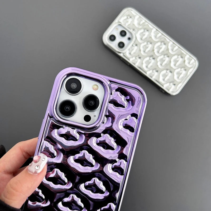 TSP51 Cute Phone Cases For iPhone 15 Pro Max, 14, 13, 11, 12, XR, X, XS Max, 7, 8 Plus, and SE - 3D Clouds Glossy Cover