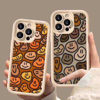 Cute Phone Cases Case for Galaxy S24, S23, S22, S21, and Note 20 series - Cartoon Happy Faces Cover - TSP386