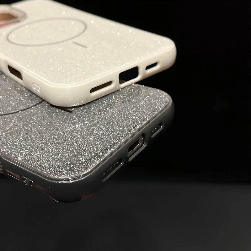 Cute Phone Cases For iPhone 16 Pro Max, 15, 13, 14 - Bling Glitter Back Cover Shell - PC0410 - Touchy Style