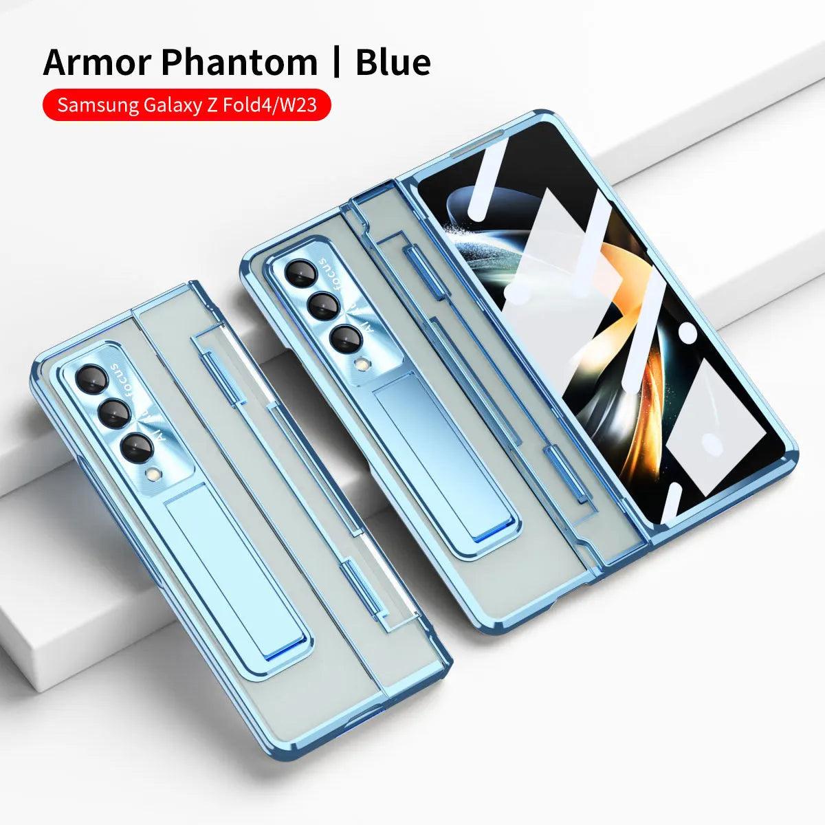 TSP77 Cute Phone Cases For Galaxy Z Fold5 and Z Fold3 4 - Fold Edition Cover with Tempered Glass