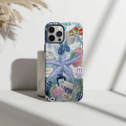 Cute Phone Cases For iPhone 15PRO MAX, 14, 13, 12, 11 PRO, 11 Plus, 15pro - Starfish Beach Collage - Acrylic TPU Cover - PC0501