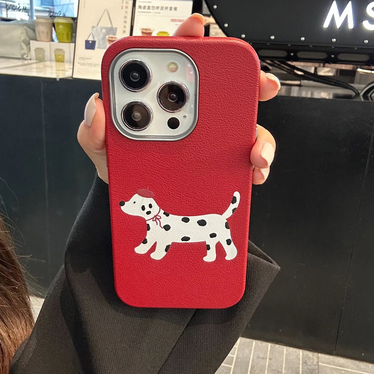 Cute Phone Cases For iPhone 16, 15, 14, 13 Pro Max - Lovely Dogs Pattern - Leather Chic Cover - PC5420