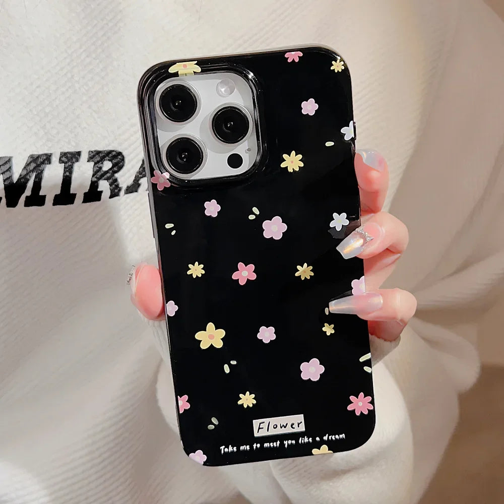 Cute Phone Cases For iPhone 16, 15, 14, 13, 12 Pro Max, Xr, Xs, 15 Plus - Fairy Sweet Fresh Flowers Art gir Cover - IC6220 - Touchy Style