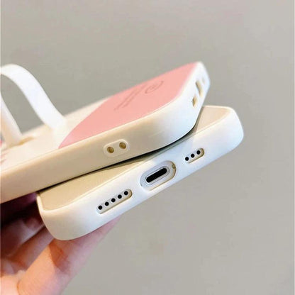 Cute Phone Cases for iPhone 11, 12, 13, 14, and 15 Pro Max - &quot;Nice Smile&quot; Words with Invisible Bracket - TSP209