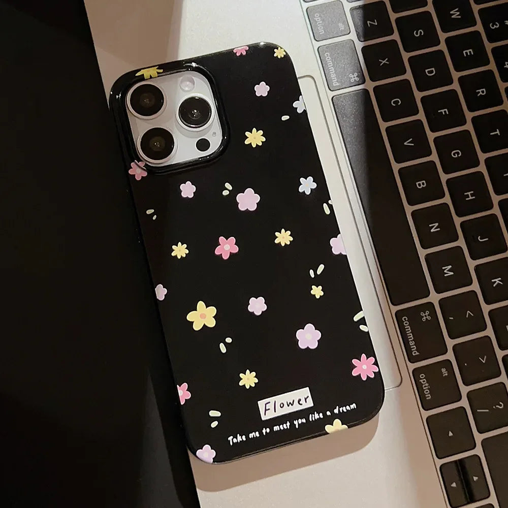 Cute Phone Cases For iPhone 16, 15, 14, 13, 12 Pro Max, Xr, Xs, 15 Plus - Fairy Sweet Fresh Flowers Art gir Cover - IC6220