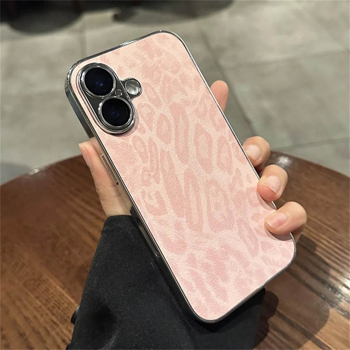 Cute Phone Cases For iPhone 16, 14, 15, 13, 12, 11 Pro Max - Electroplated Leopard Print Matte Cover - PC4230 - Touchy Style