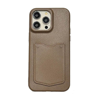 Cute Phone Cases For iPhone 16, 15, 13, 14 Pro Max - Card Slot Wallet - Soft Matte Leather Cover Shell - PC9010 - Touchy Style