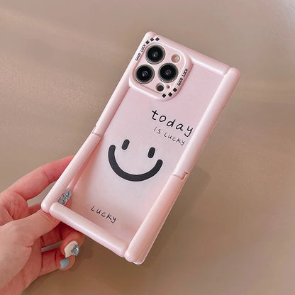 Cute Phone Cases - Lucky Happy Smile Holder Stand Case for iPhone 15/14/13/12 Pro Max - TSP292