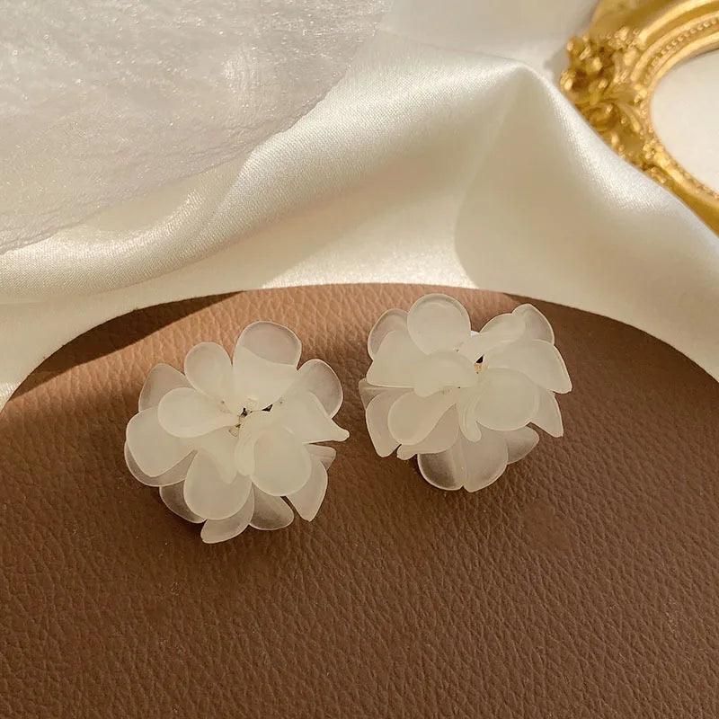 Charming Korean Earrings with White Pearls for Women - Charm Jewelry R1240