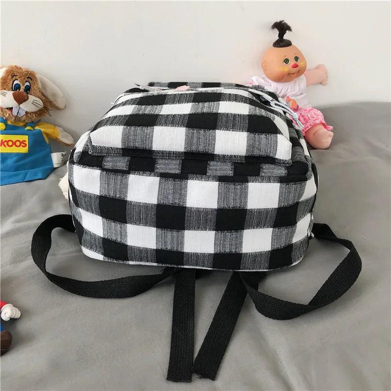 TSB30 Cool Backpacks - Fashion Plaid Nylon Travel Bag for Girls - Touchy Style