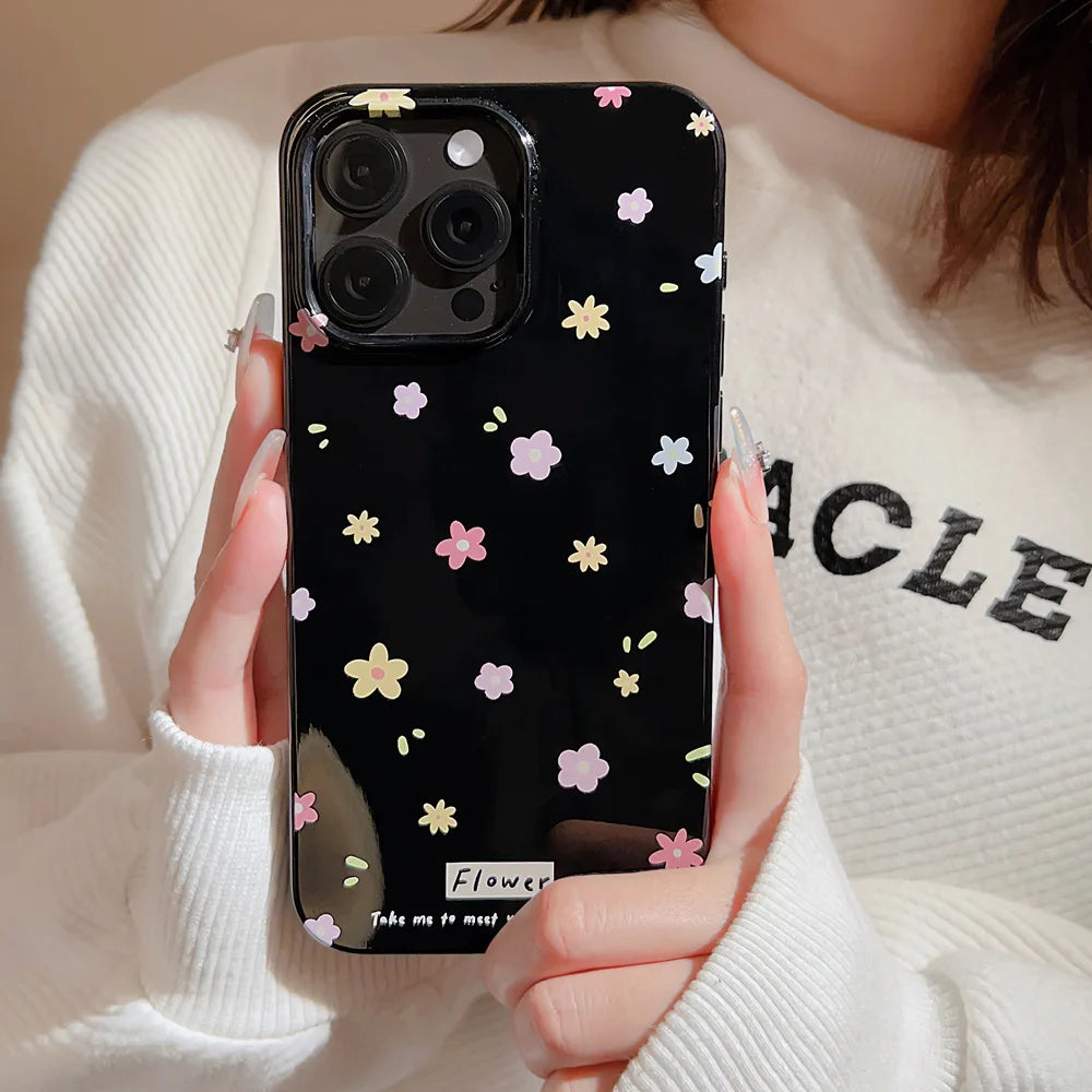 Cute Phone Cases For iPhone 16, 15, 14, 13, 12 Pro Max, Xr, Xs, 15 Plus - Fairy Sweet Fresh Flowers Art gir Cover - IC6220