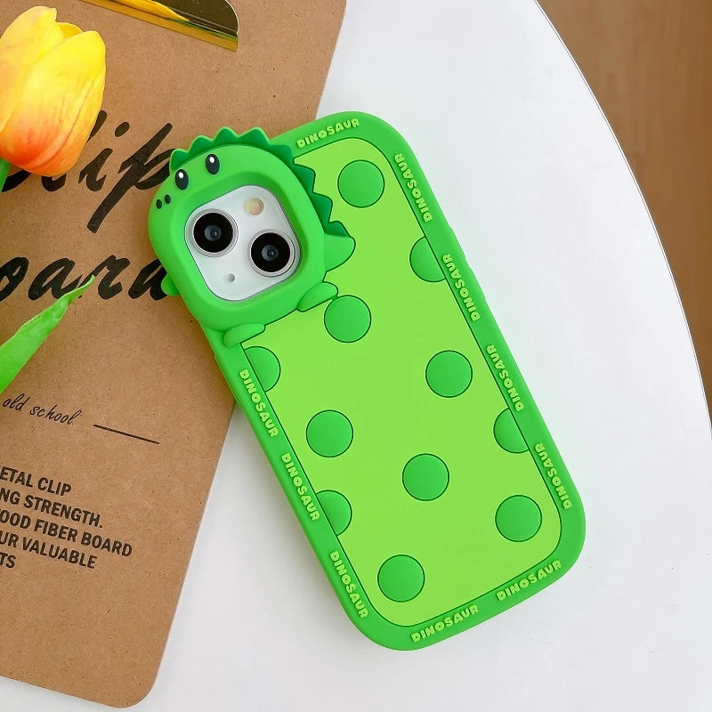 Cute Phone Cases For iPhone 11, 12, 13, 14, 14 Plus, or Pro Max - 3D Cartoon - Silicone Soft Cover - TSP250